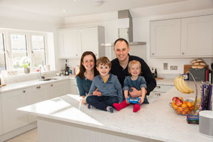 Catherine and Alistair in their new home on Deanfield Grove